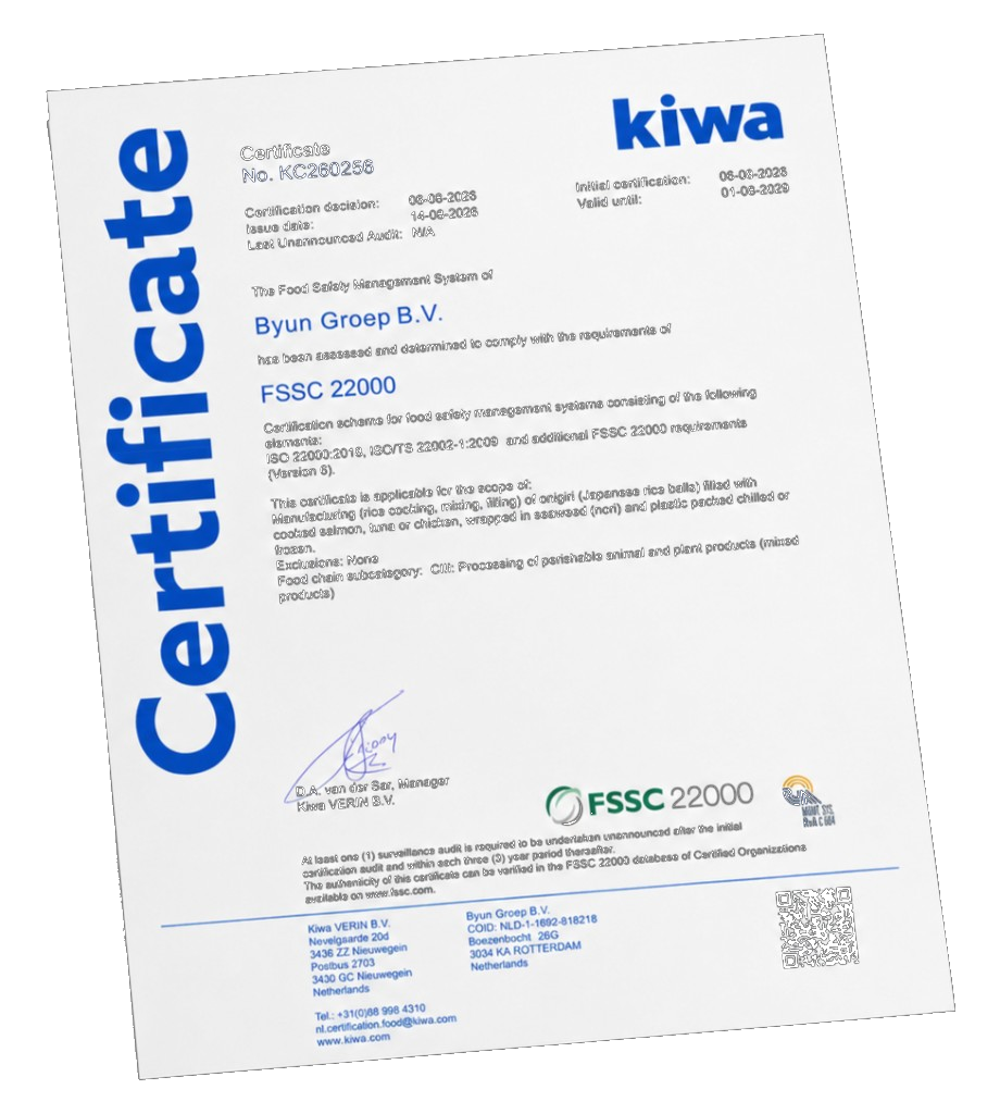 FSSC 22000 certificaat Byun